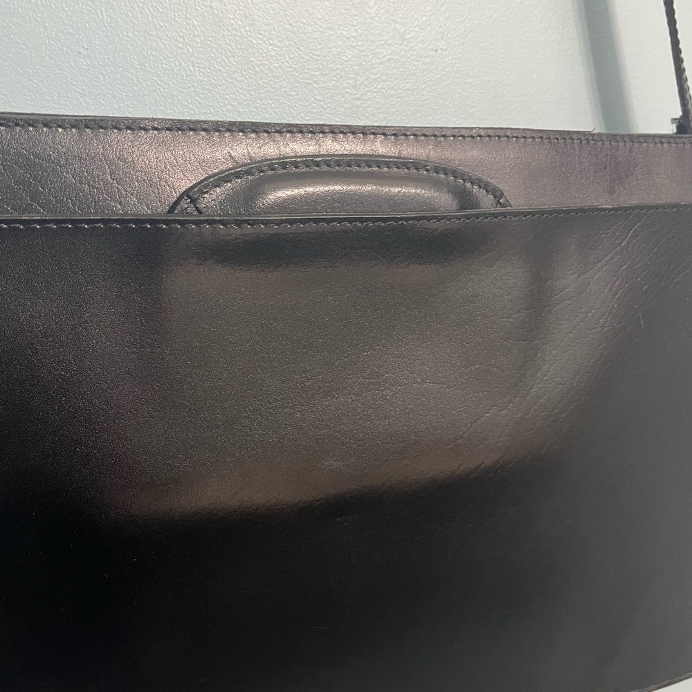 Vintage Handmade Black Patent Genuine Leather Portfolio Satchel/Briefcase - Picture 5 of 12